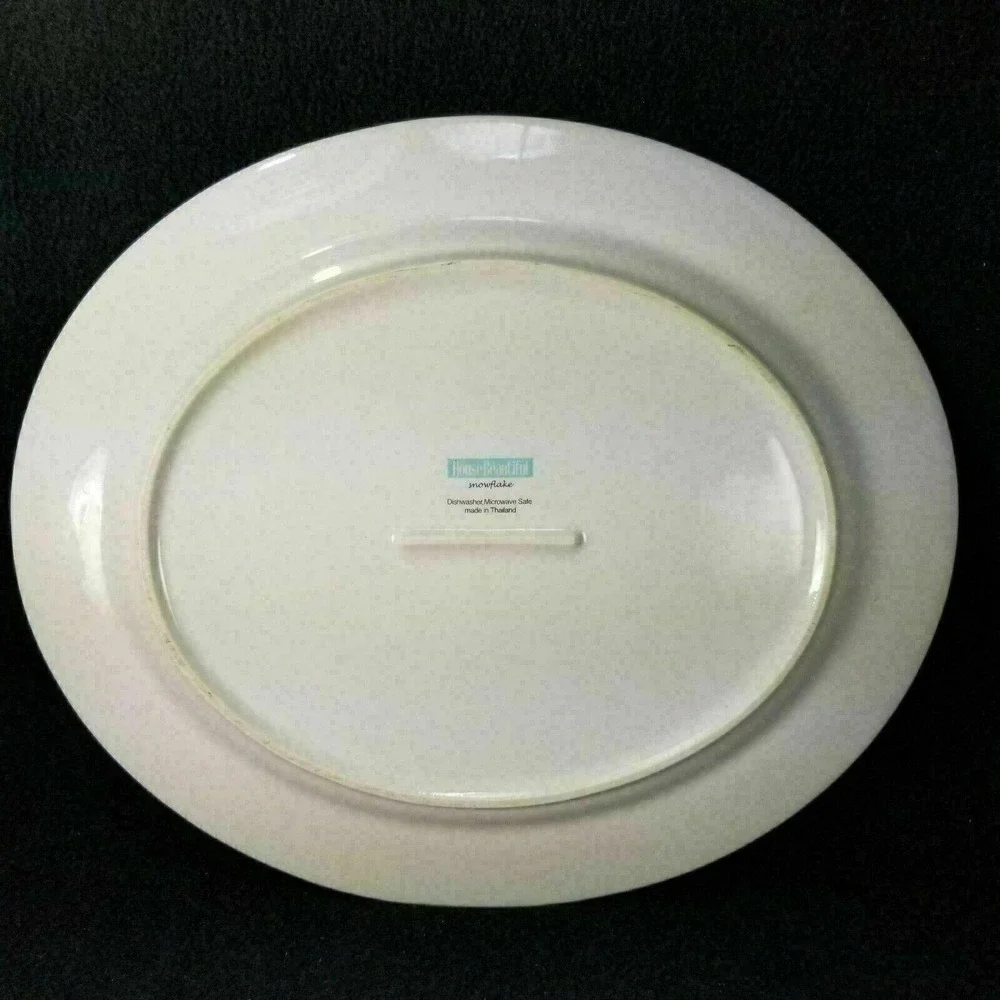 Snowflake‎ Platter Oval Serving Christmas Winter Holiday Dinner